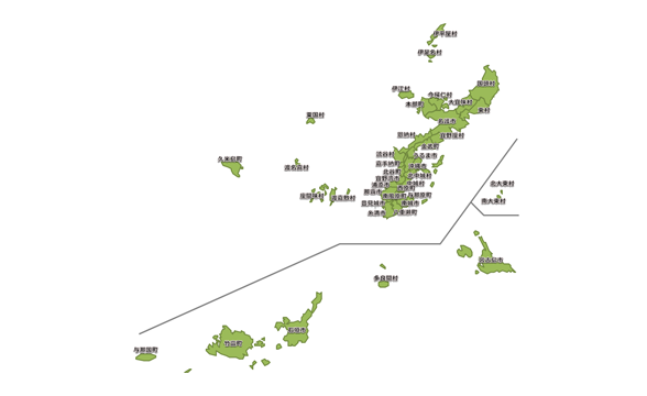 沖縄県の地図イメージ